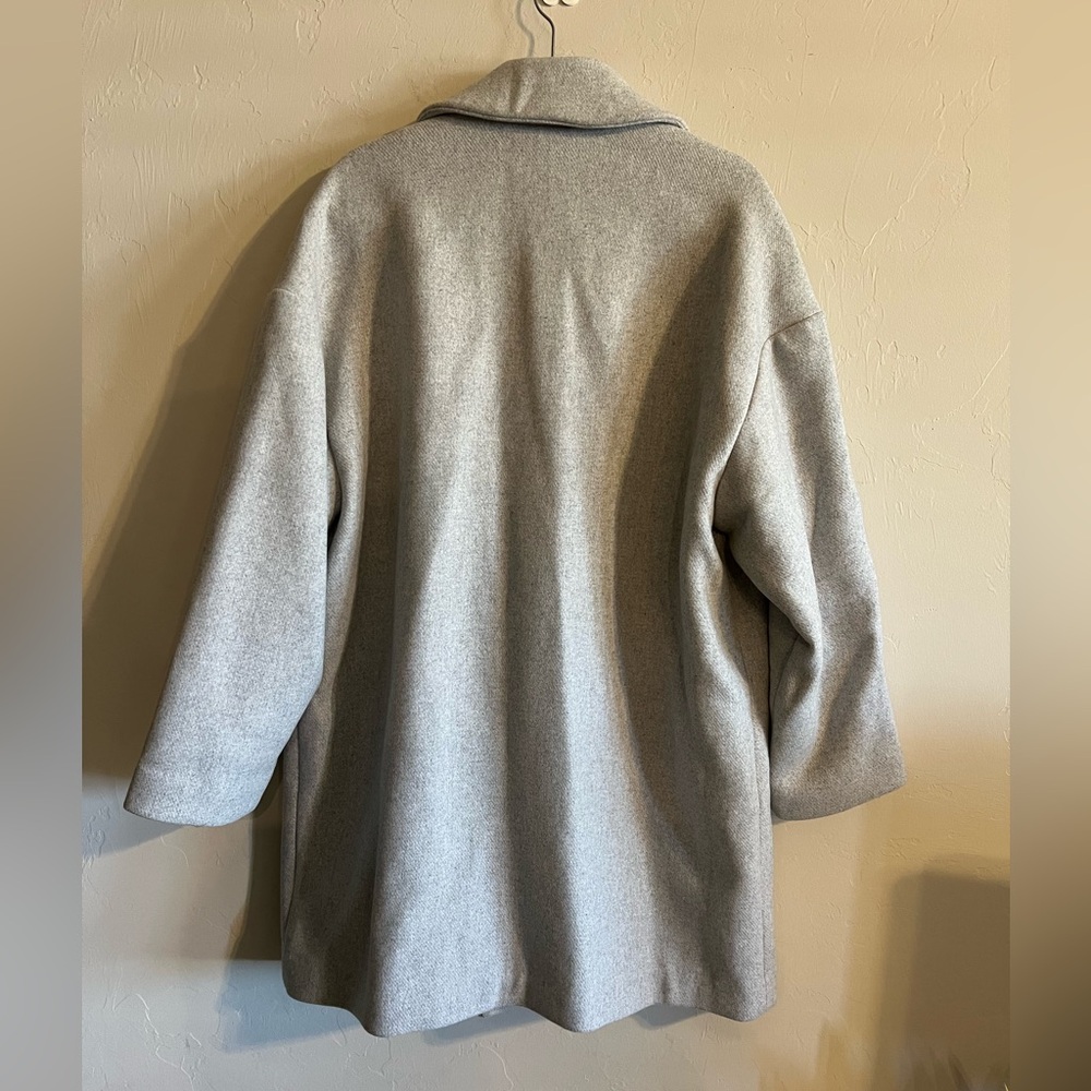 Abercrombie Wool-Blend Coat Gray size Large - Picture 3 of 3